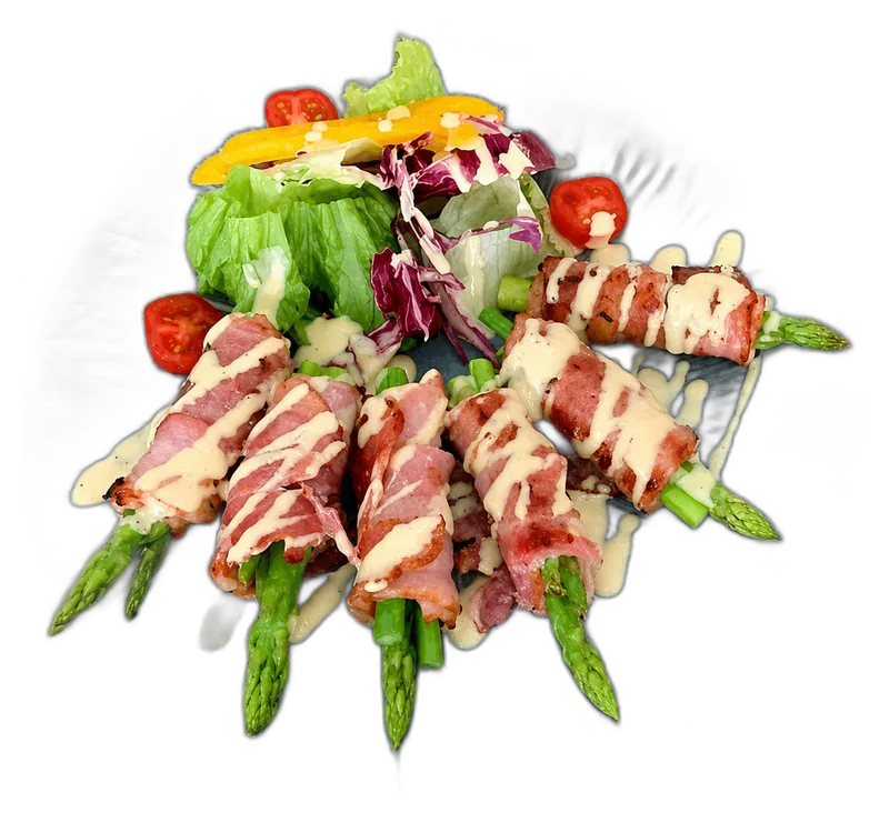 Thịt xông khói cuộn măng tây